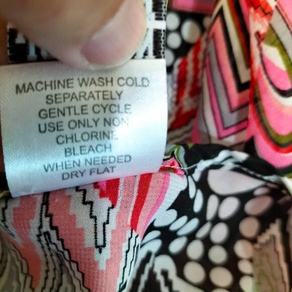 925)Emme Jordan Beach Multicolor Abstract Print Cover Up Swimwear Dress One Size - Picture 6 of 8